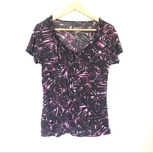 Merona Purple Short Sleeve Blouse
